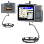 Touchscreen-Waage D-950, hängend, Edelstahl, Bon-Druck