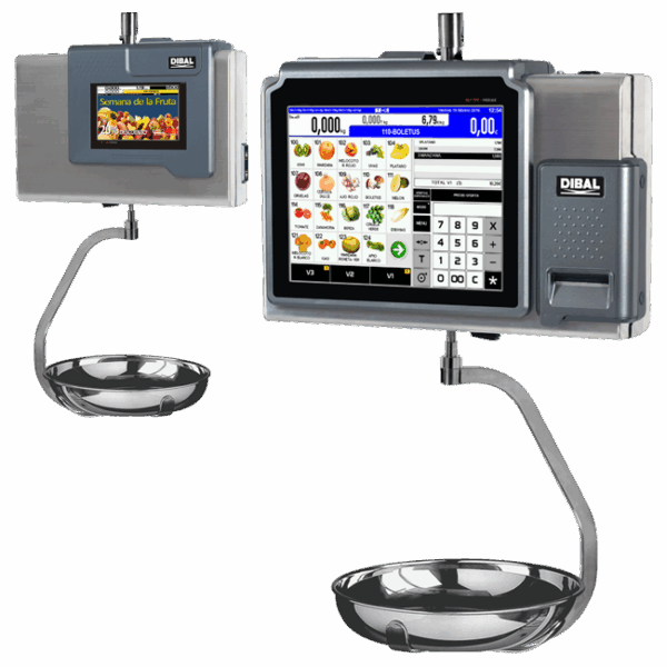 1_D-900_C-INOX_TICKET_12+71 Touchscreen-Waage D-950, hängend, Edelstahl, Bon-Druck – Bild 1