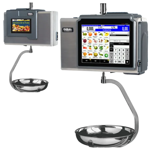Touchscreen-Waagen D-955 Edelstahl-Hängeausführung Etiketten/Bons (oder autocutter) – Bild 2