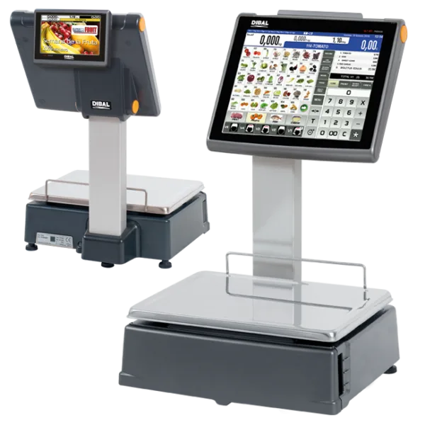 D-900_DC_ETIQ_12-71 Touchscreen-Waagen D-955 Double Body Etiketten/Bons (oder Selbstbedienung) – Bild 1