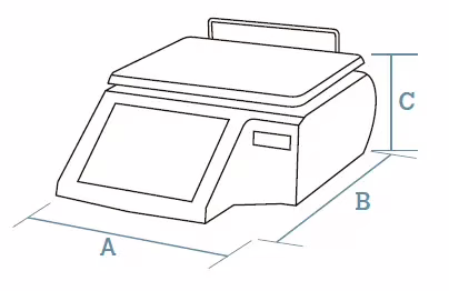 Dimensionen Dibal-Waage CS-2255 der Serie CS-2200
