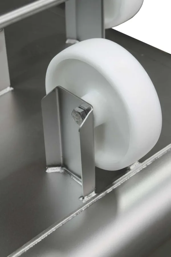 Hub- und Beschickungswagen aus Edelstahl 120 L / 200 L / 300 L (Eurobin) – Brökelmann