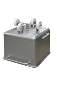 Hub- und Beschickungswagen aus Edelstahl 120 L / 200 L / 300 L (Eurobin) – Brökelmann