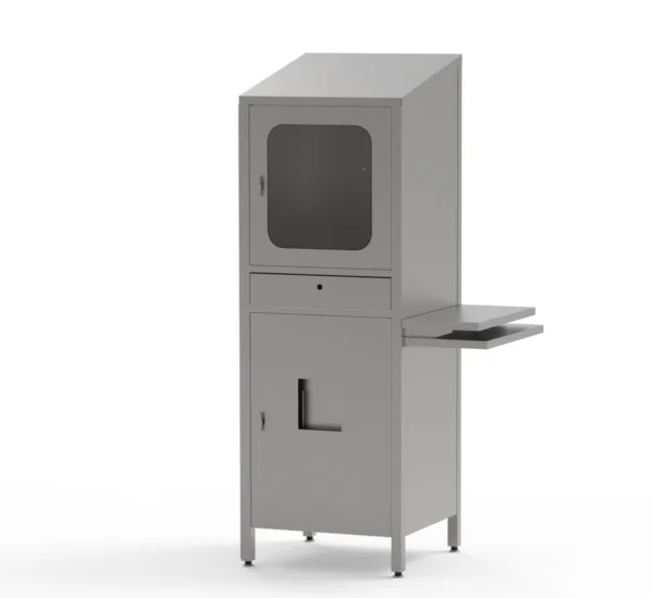 Industrieller Computerschrank aus Edelstahl – Brökelmann